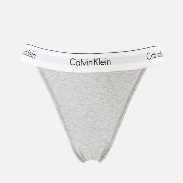 Calvin Klein Women's High Leg Tanga Briefs Grey - XL