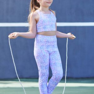 Dance Set mit Crop-Top und Leggings für Kinder - Violett