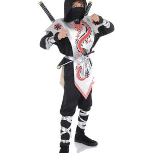 Deluxe Ninja Kinder Kostüm für Halloween & Karneval L (10-12 Jahre)