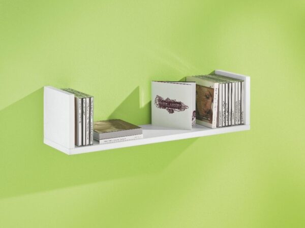 Dolle Wandregal CD-Rack, weiß, 600 x 150 x 150 mm
