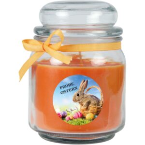 Duftkerze im Glas - Ostern Orange - Bonbon 300gr ( 70h ) - Orange