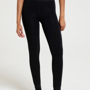 Fluffy Gefütterte Damen-Leggings - Schwarz