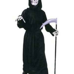 Fun World Kostüm Gevatter Tod, Skelett Kinderkostüm für Halloween und Karneval