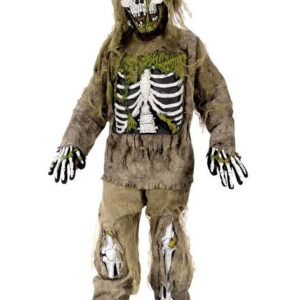 Fun World Kostüm Zombie Skelett, Tolles Zombie Kinderkostüm für Halloween, Karneval und Fasching