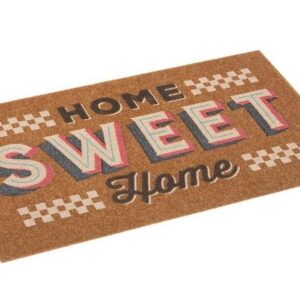 Fußmatte Fußmatte Home Sweet Home In- / Outdoor Kokos Optik braun creme, Teppich Boss, rechteckig, Höhe: 10 mm
