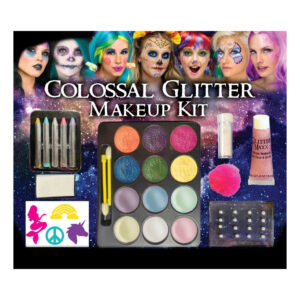 Glitzer Make-up Kit 28-tlg. für Karneval