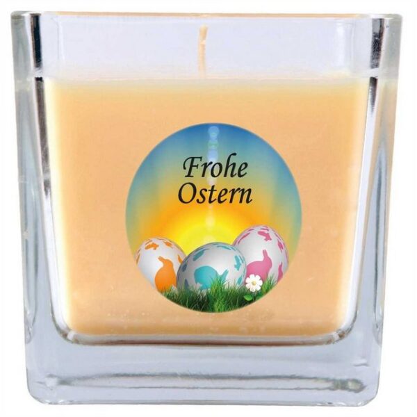 HS Candle Duftkerze (1-tlg), Frohe Ostern - Stimmungslicht mit Duft - Kerze mit Motiv zur Osterzeit, vers. Düfte / Größen