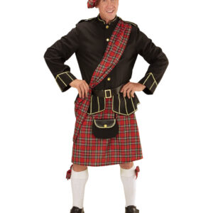 Highlander Schottenkostüm mit Tasche für Karneval XXL