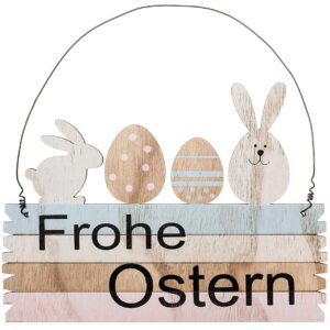 Holzschild Frohe Ostern mehrfarbig 21cm