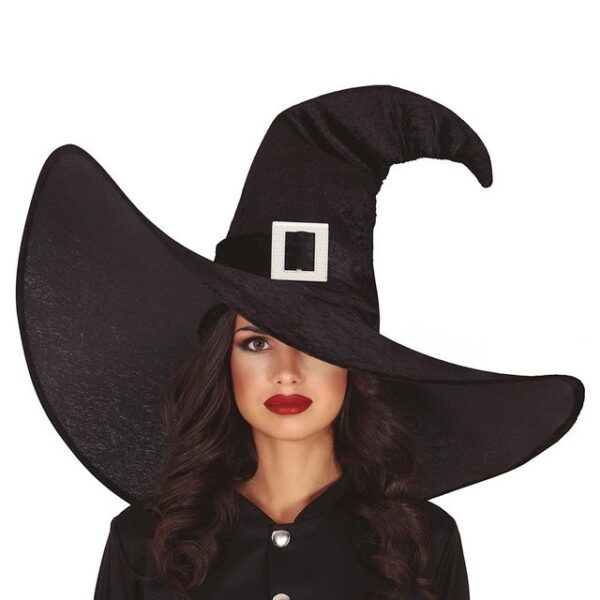 Karneval-Klamotten Hexen-Kostüm Hexenhut extra großer Hut Hexe schwarz Halloween, Halloween Party Zubehör Hut Kopfbedeckung Hexe Damen