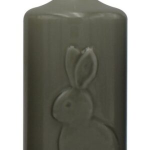 Kopschitz Kerzen Stumpenkerze Kerze Ostern "Rabbit" Antikgrün gelackt 120 x Ø 60 mm, 1 Stück