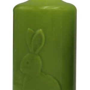 Kopschitz Kerzen Stumpenkerze Kerze Ostern "Rabbit" Limonegrün gelackt 120 x Ø 60 mm, 1 Stück