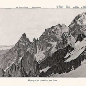 Kunstdruck Peteretgrat des Montblanc von Osten Grajische Alpen Pik Alpinismus A1, (1 St)