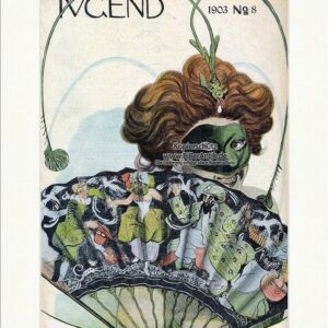 Kunstdruck Titelseite der Nummer 8 von 1903 Julius Diez Maske Kostüm Karneval Jug, (1 St)