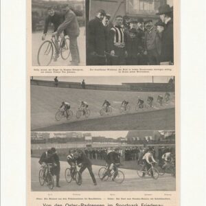 Kunstdruck Von den Oster-Radrennen im Sportpark Friedenau Fahrräder Preis F_Vinta, (1 St)