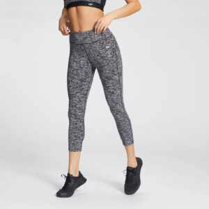 MP Damen Power 3/4-Leggings - Black Space Dye - XS