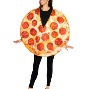 Maskworld Kostüm Lustiges Party Pizza Outfit, Karneval Fun Kostüm, Macht nicht dick