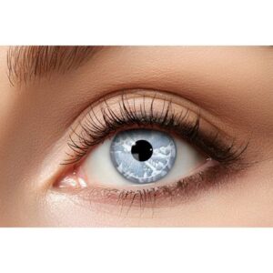 Metamorph Motivlinsen Weiße UV Ice Jahreslinsen Karneval Kontaktlinsen, UV-aktive Motivlinsen ohne Sehstärke