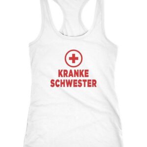 MoonWorks Tanktop Damen Tanktop Kranke Schwester Fasching Karneval Halloween Racerback Moonworks®