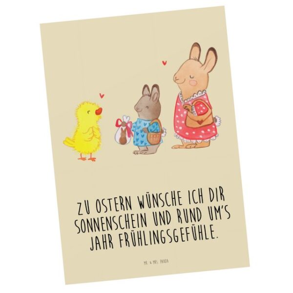 Mr. & Mrs. Panda Postkarte Ostern Geschenke - Blumig - Frühling, Einladungskarte, Osterdeko, Ge