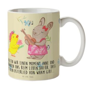 Mr. & Mrs. Panda Tasse Ostern Frühlingsgefühle - Blumig - Geschenk, Keramiktasse, Osterhase, Keramik
