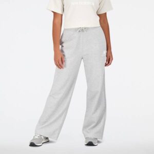 NEW BALANCE Damen Tights Essentials Stacked Logo French Terry Wide Legged Sweatpant