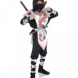 Ninja Kinder Kostüm Deluxe für Fasching & Karneval L (10-12 Jahre)