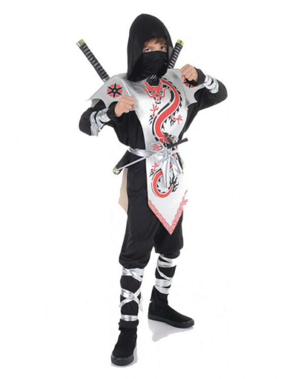 Ninja Kinder Kostüm Deluxe für Fasching & Karneval L (10-12 Jahre)