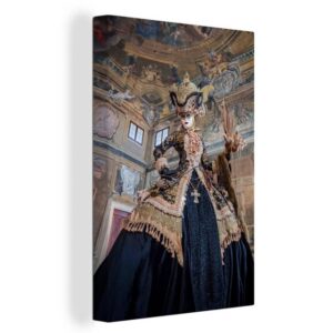 OneMillionCanvasses® Leinwandbild Karneval - Festspiele - Venedig, (1 St), Leinwandbild fertig bespannt inkl. Zackenaufhänger, Gemälde, 20x30 cm