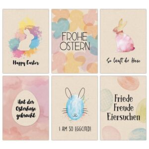PAPIERDRACHEN Osterkarte Postkarten Set zu Ostern