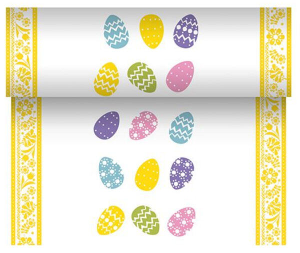 PAPSTAR Oster-Tischläufer , Coloured Eggs,