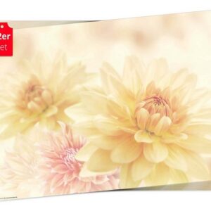 Platzset, Tischset Frühling, Ostern & Blumen - Gelbe Dahlie, Tischsetmacher, (aus Naturpapier in Aufbewahrungsmappe, 12-St., 44 x 32 cm / gelb), Made in Germany