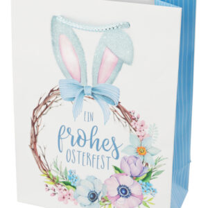 SUSY CARD Oster-Geschenktüte , Bunny & Flowers,