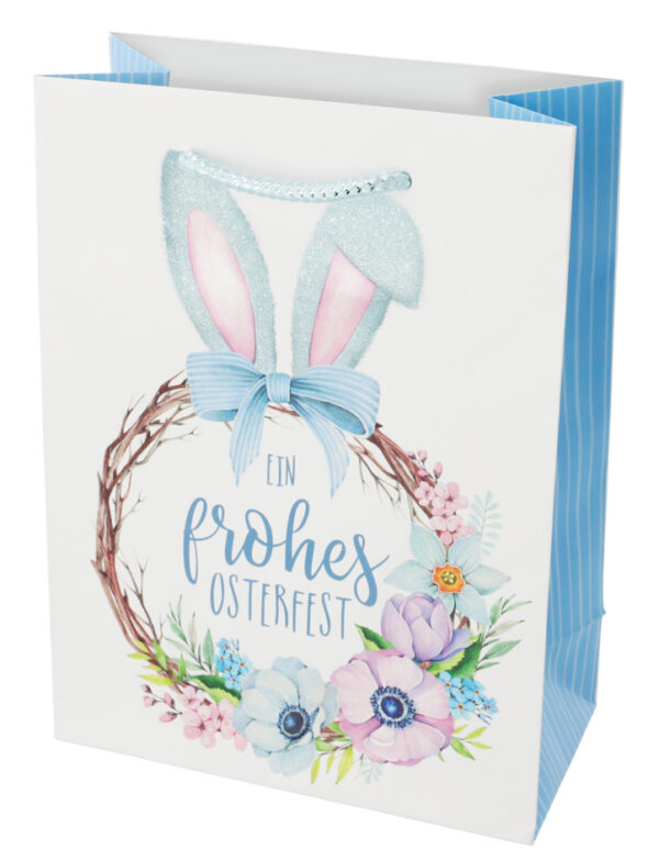 SUSY CARD Oster-Geschenktüte , Bunny & Flowers,