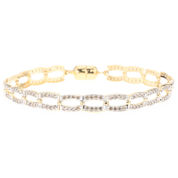 Sascha Heyna Schmuckwelten Brillant-Armband,champ.,ges. 2,35 ct.,Zert.,SI 925 x Diamant