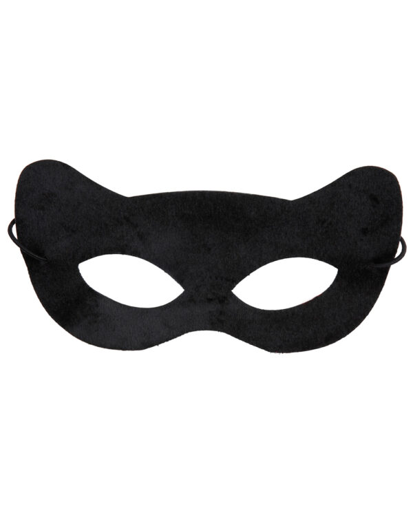Schwarze Katzenaugen Maske für Fasching & Karneval