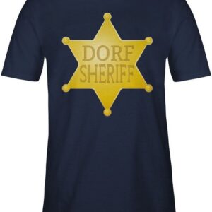 Shirtracer T-Shirt Dorf Sheriff goldener Stern Karneval Outfit