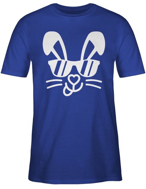 Shirtracer T-Shirt Hase mit Sonnenbrille - weiß - Ostergeschenke - Herren Premium T-Shirt oder mit Osterhasen, Geschenke für Partner zu Ostern, kleine Ostergeschenke als Oster - Kleinigkeit