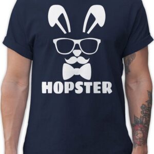Shirtracer T-Shirt Hopster - weiß - Ostergeschenke - Herren Premium T-Shirt oder mit Osterhasen, Geschenke für Partner zu Ostern, kleine Ostergeschenke als Oster - Kleinigkeit