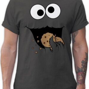 Shirtracer T-Shirt Keks-Monster Karneval & Fasching