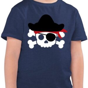 Shirtracer T-Shirt Piratenkopf Kostüm - Piraten Pirat Totenkopf Piratenkostüm Geburtstags Karneval & Fasching