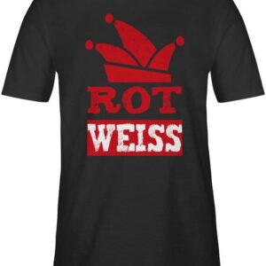 Shirtracer T-Shirt Rot Weiss Köln Karneval & Fasching
