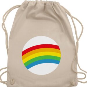 Shirtracer Turnbeutel Glücksbär Regenbogen Rainbow LGBTQ Gay Pride Vielfalt Toleranz, Karneval & Fasching