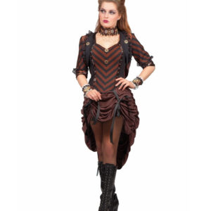 Steampunk Kleid mit Bolero für Fasching & Karneval 44