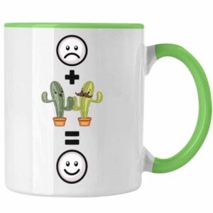Trendation Tasse Kaktus Tasse Geschenk für Kaktus-Liebhaber Lustige Geschenkidee :(K