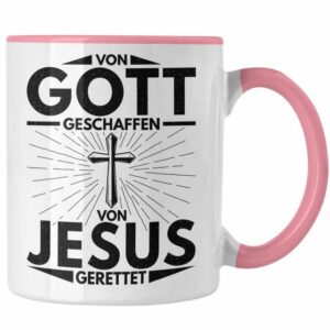 Trendation Tasse Trendation - Christentum Geschenk Tasse Christ Kirche Galuben Geschenk Ostern