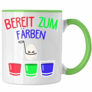 Trendation Tasse Trendation - Tasse Ostern Ostergeschenke Kinder Geschenke Lustige Grafik Osterhase Osterei Frohe Ostern Eier Färben