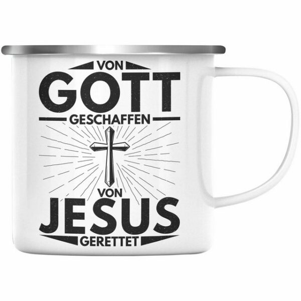 Trendation Thermotasse Trendation - Christentum Geschenk Emaille Tasse Christ Kirche Galuben Geschenk Ostern