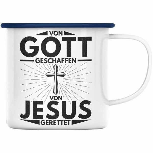 Trendation Thermotasse Trendation - Christentum Geschenk Emaille Tasse Christ Kirche Galuben Geschenk Ostern