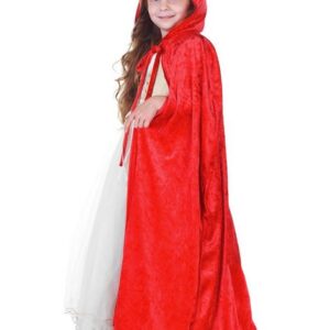 Underwraps Kostüm Rotkäppchen Umhang für Kinder, Märchenhafter Umhang für Karneval und Fasching